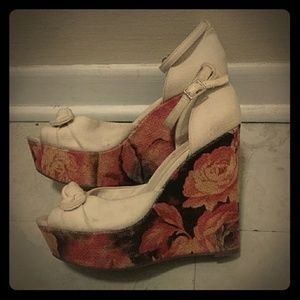 Floral Summer Wedges